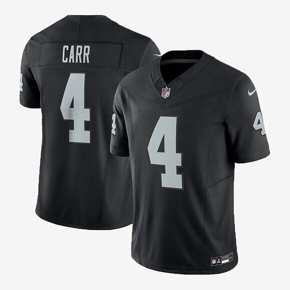 NFL x Nike Las Vegas Raiders Derek Carr #4 On Field Black Jersey Size XXXL - Picture 1 of 10